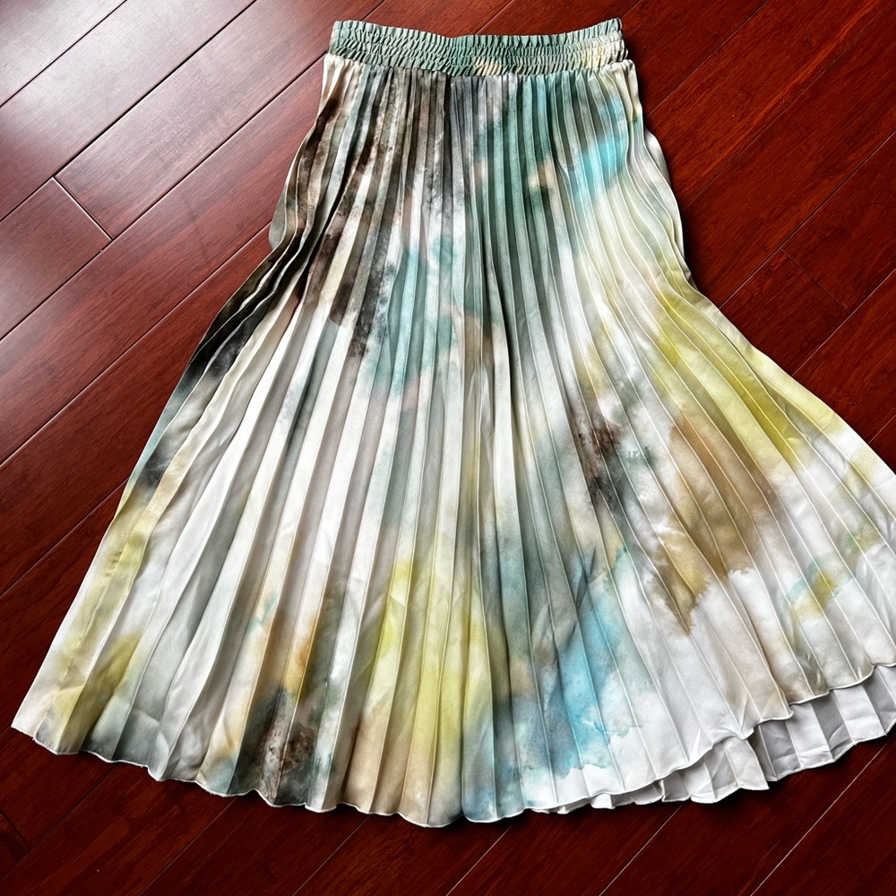Zara Pleated Multicolored Skirt